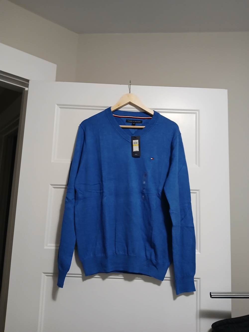Tommy Hilfiger Men’s Royal Blue V-Neck Sweater